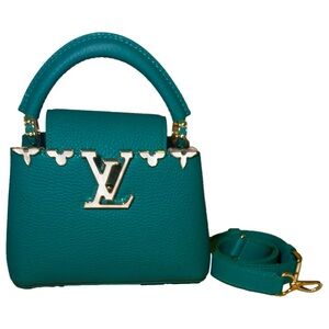 Louis Vuitton Emerald Mini Bag with Gold Accents